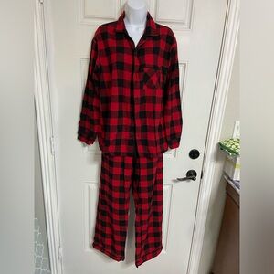 WONDERSHOP 2PC. Red Buffalo Plaid Pajama Set